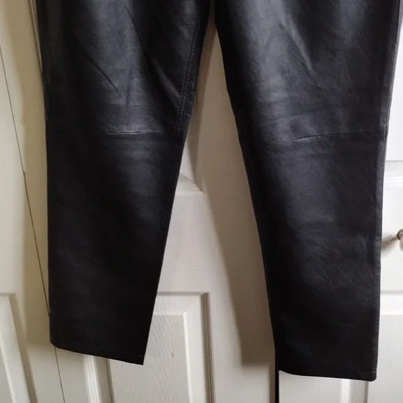 We the Free faux leather Zip up black pants size 29 pockets ankle High Rise